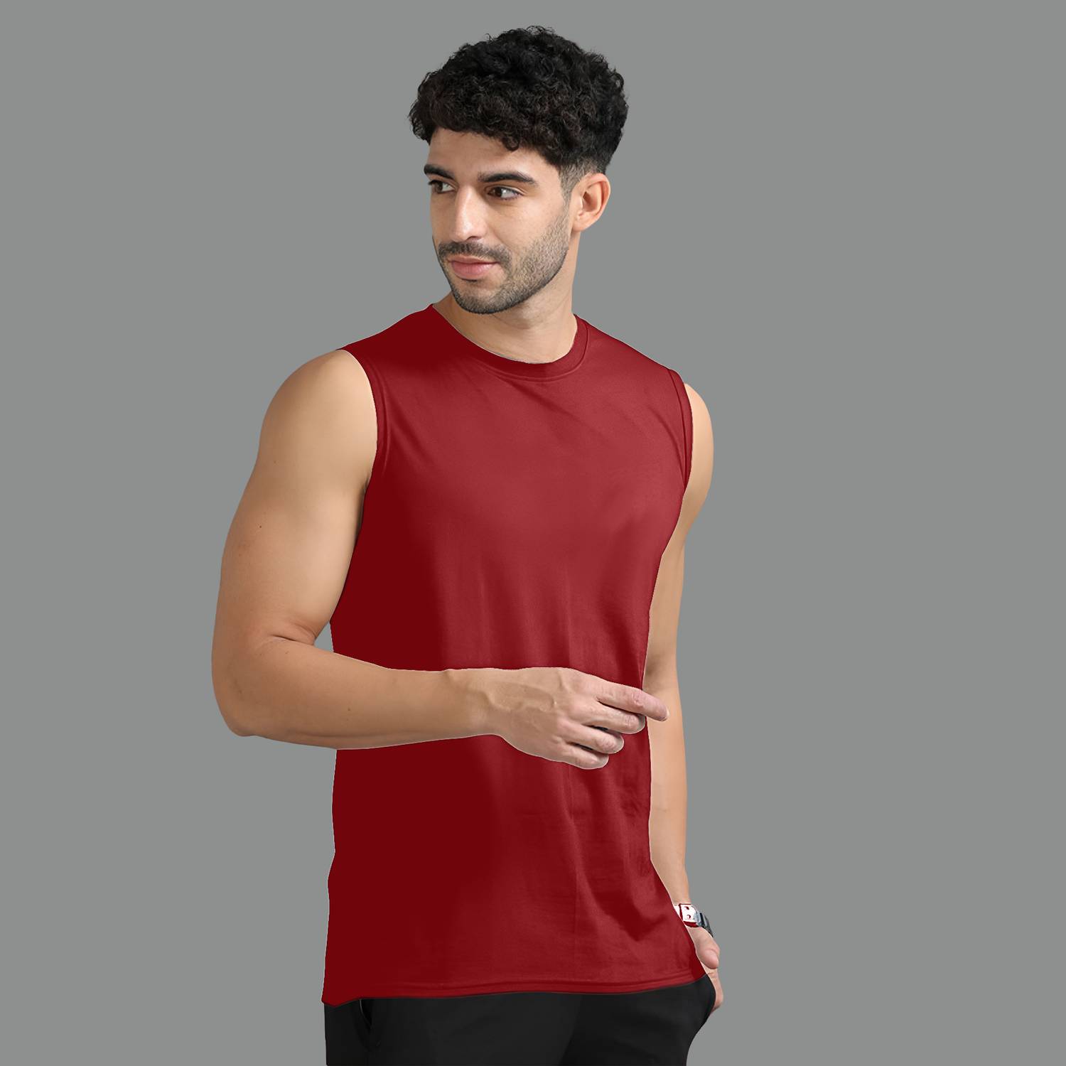 Jangoboy Men Maroon Round Neck T-Shirt - Image 4