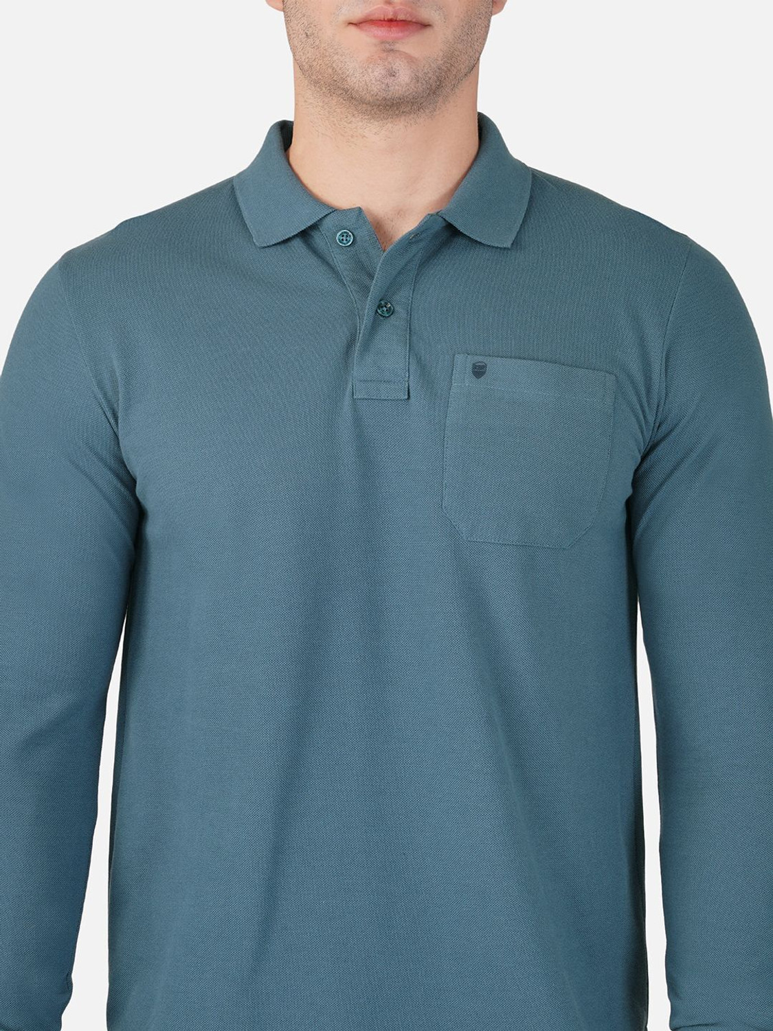 Image of PRORIDERS Solid Men Polo Neck Green T-Shirt