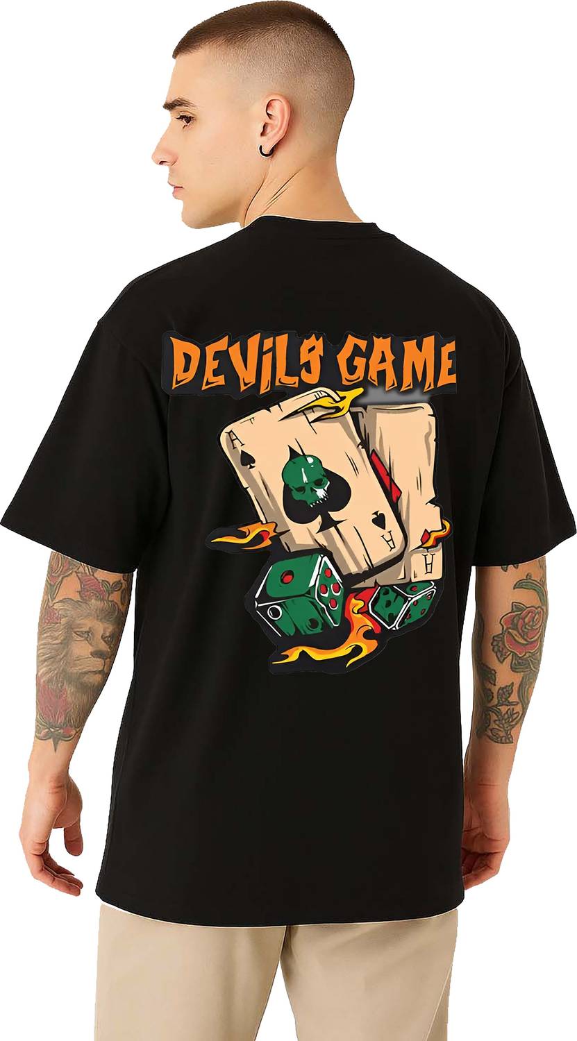 DEVILS HEAD Tシャツ XL NRT Printed Men Round Neck Black T-Shirt - Buy NRT Printed Men