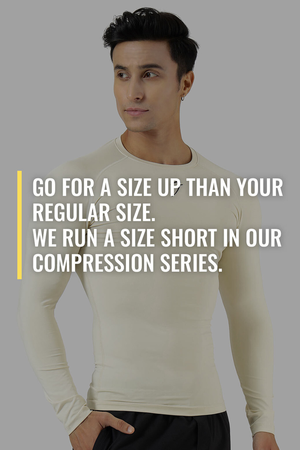Image of FuaarK Solid Men Round Neck Beige T-Shirt