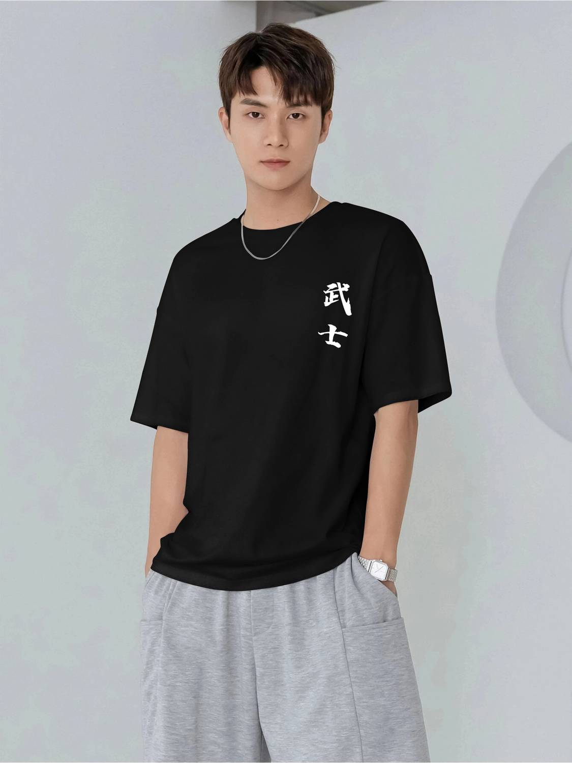 Jump Cuts Men Printed Round Neck Cotton Blend Black, Red T-Shirt