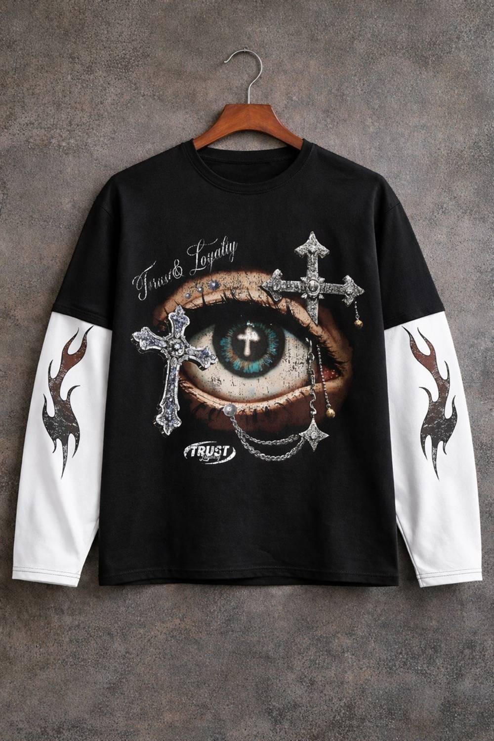 Eddicted Graphic Print Black T-Shirt