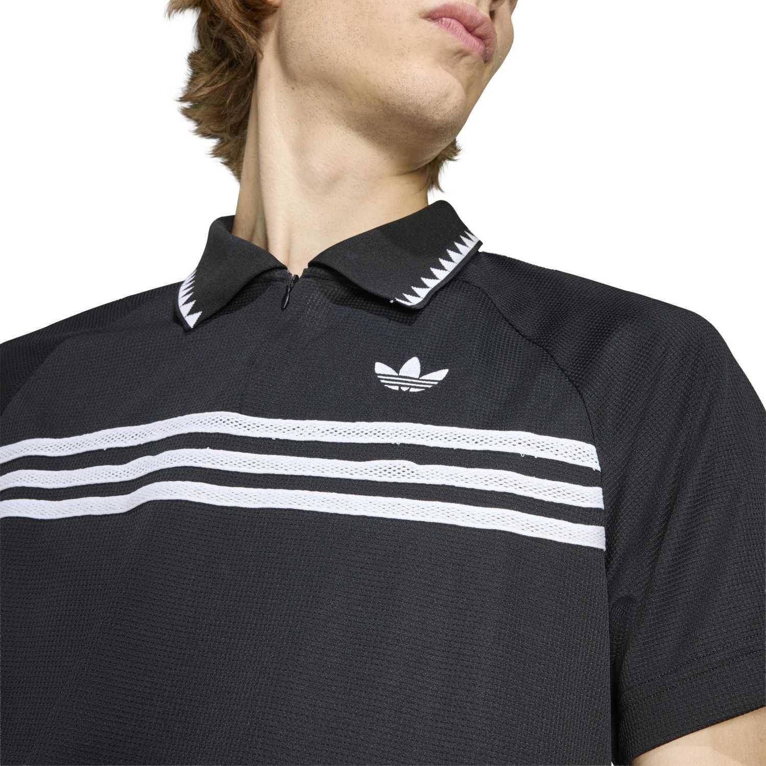 Adidas Originals Men Black Polo Neck T-Shirt - Image 5