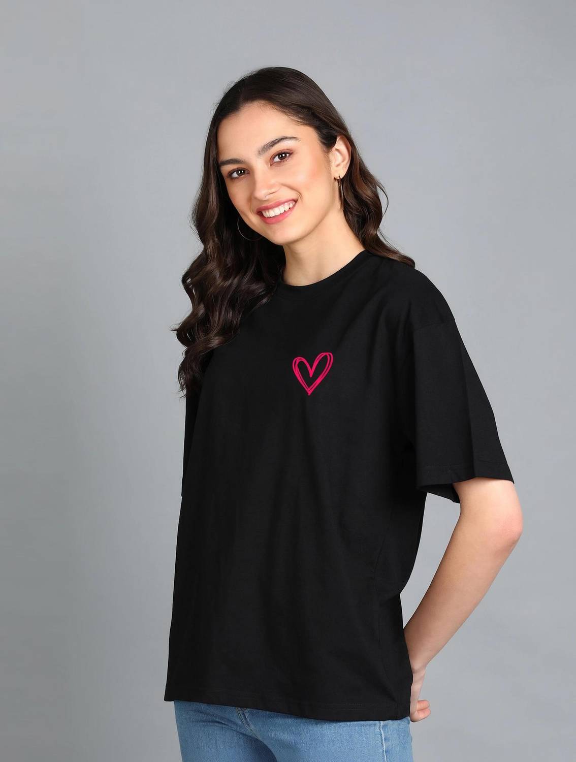 Adyavastram Printed, Typography Women Round Neck Black T-Shirt
