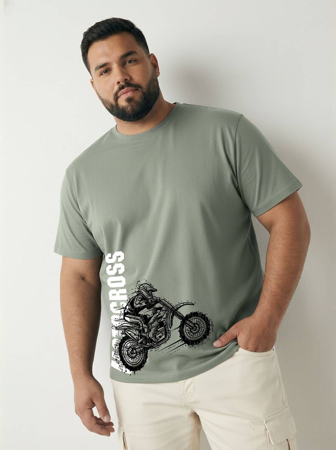 Toodleplus Printed Men Round Neck Light Green T-Shirt - Image 3