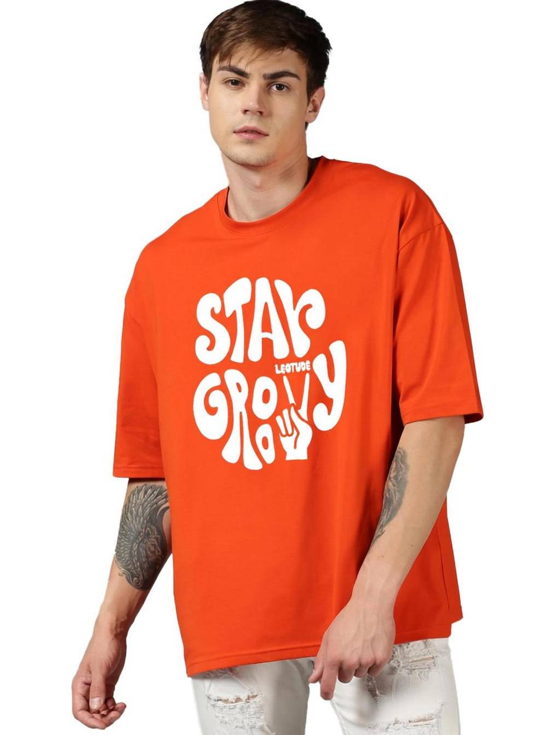 STAY GROOVY Orange Men's T-Shirt