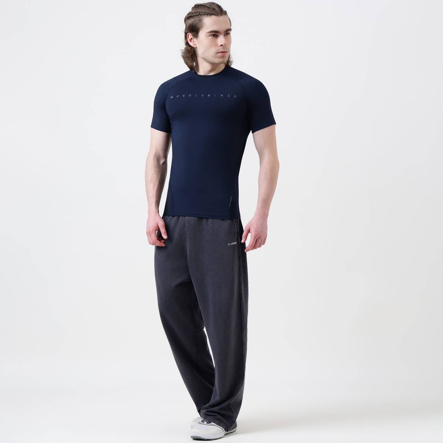 MUSCLEBLAZE Navy Blue T-Shirt - Image 4