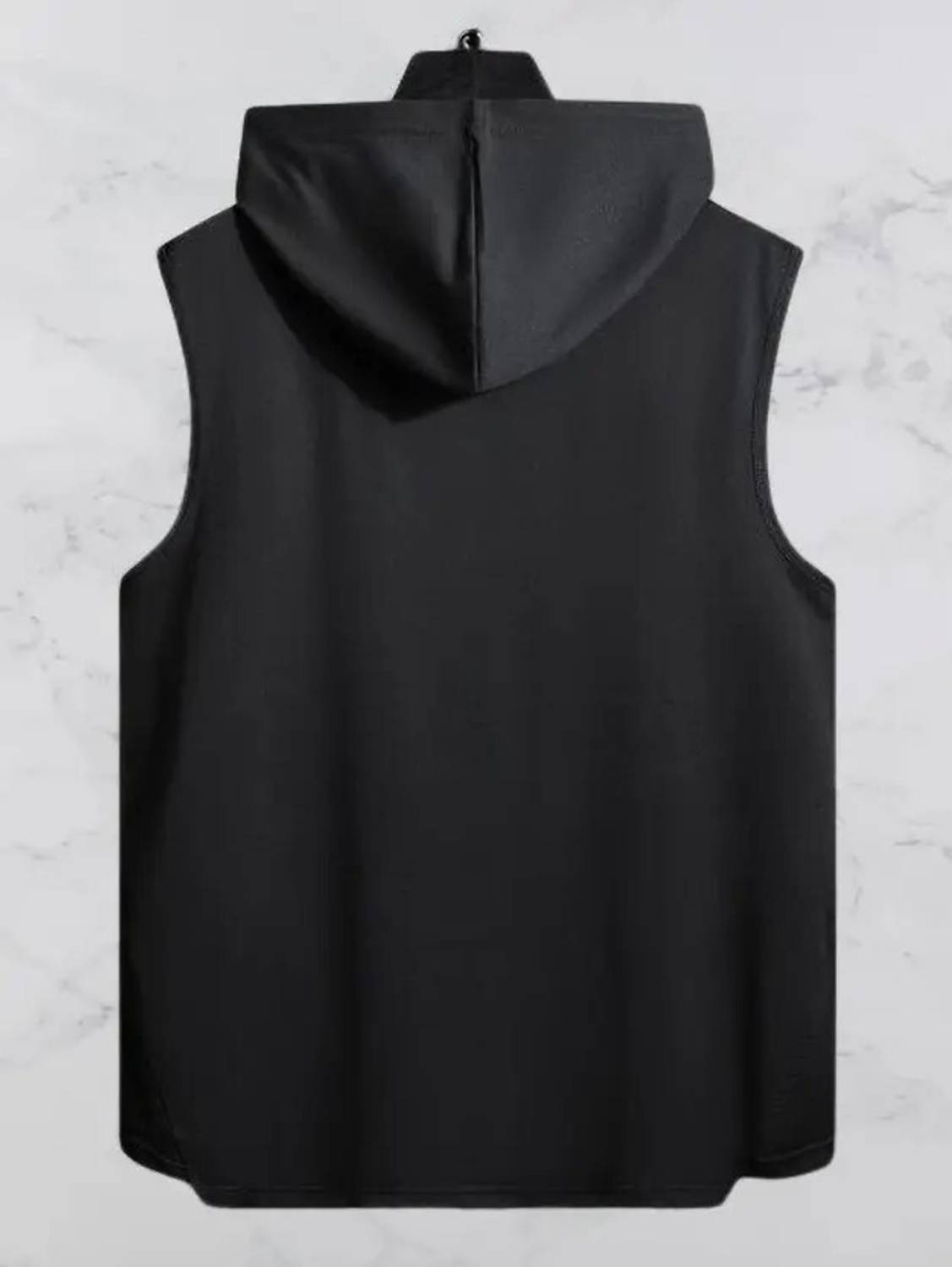 Mundali Men Hooded Neck Black, White T-Shirt - Image 3