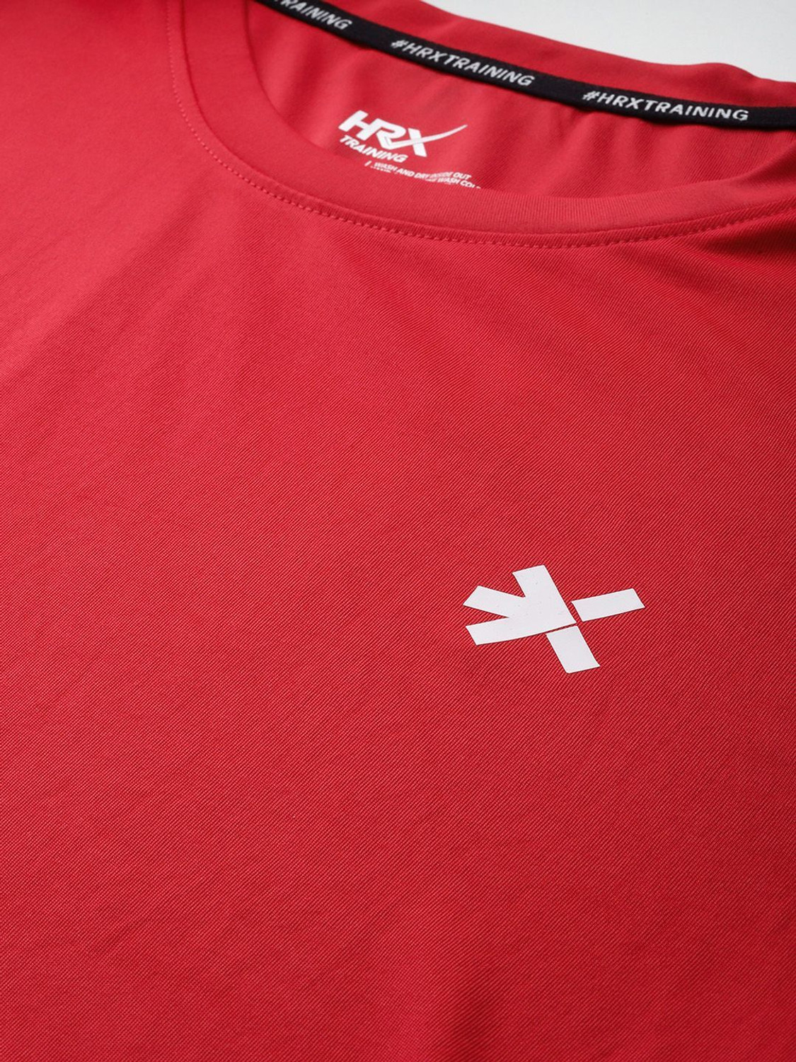 Image of HRX by Hrithik Roshan Printed Men Round Neck Red T-Shirt
