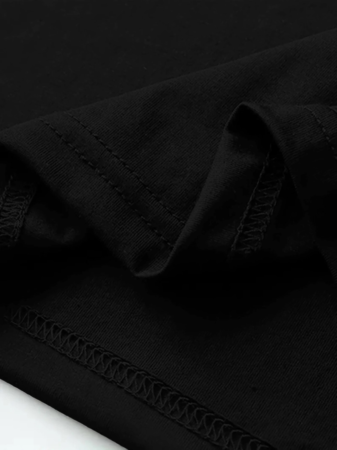Image of TRIPR Solid Men Mandarin Collar Black T-Shirt
