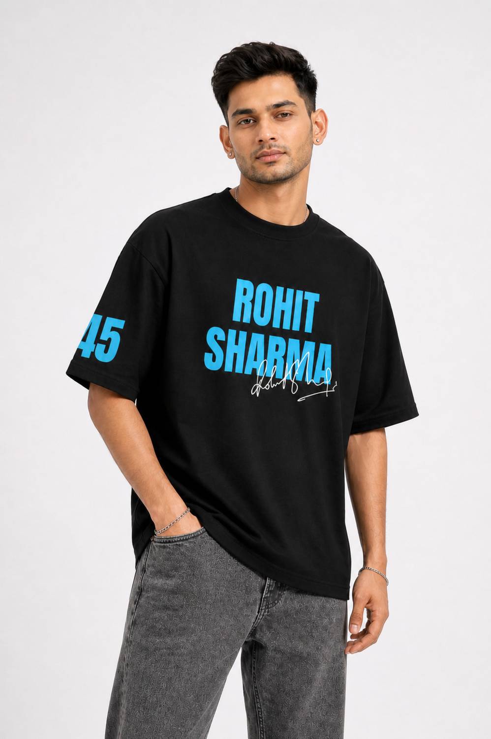 Trendyverse Typography Men Black T-Shirt - Image 3