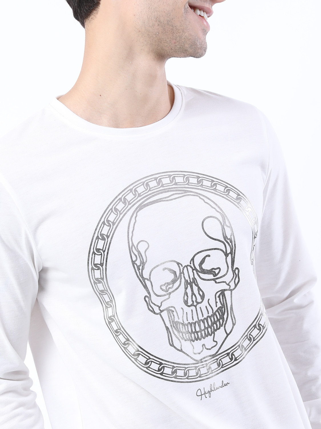 Image of HIGHLANDER Printed Men Round Neck Multicolor T-Shirt