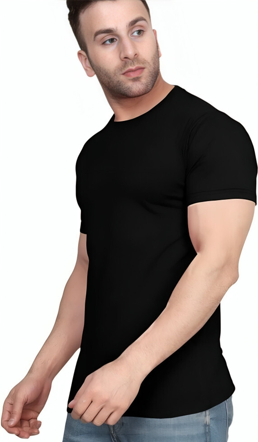 Image of Magneto Printed Men Round Neck Black T-Shirt