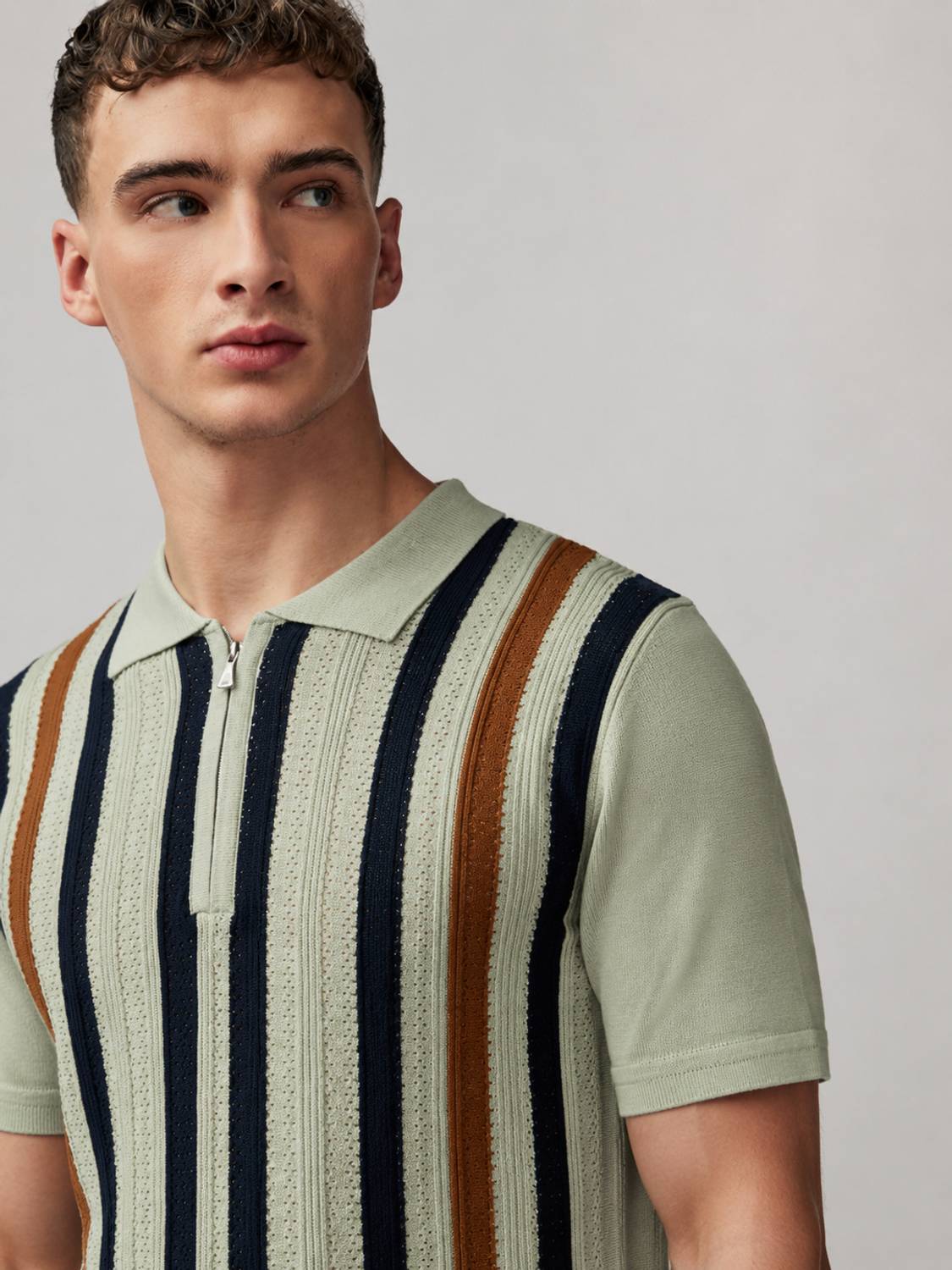 ARAAVI Colorblock Men Polo Neck Multicolor T-Shirt - Image 4