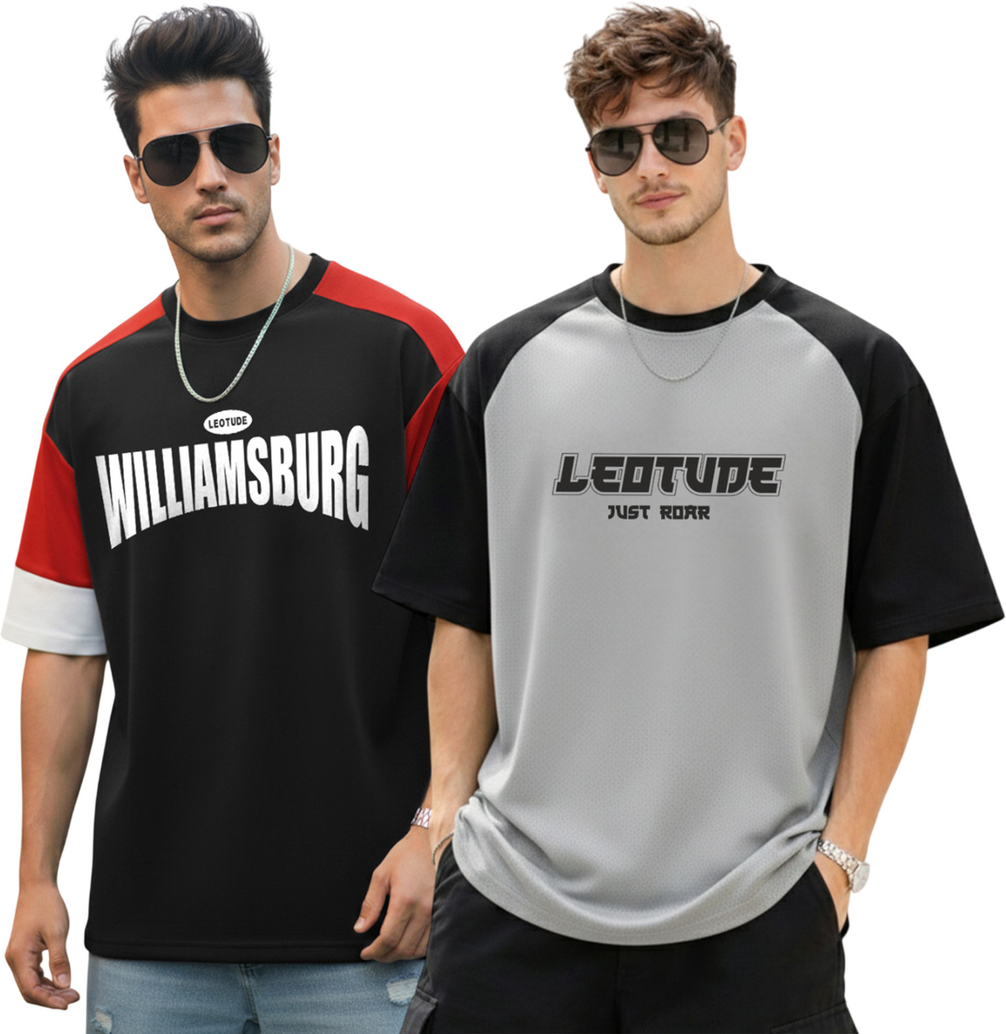 Image of Leotude Printed Men Round Neck Multicolor T-Shirt