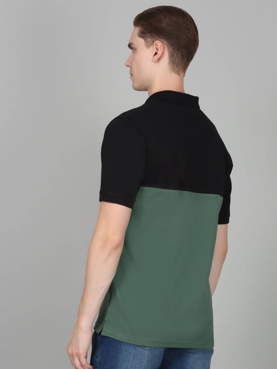 CANTABIL Dark Green Polo Neck T-Shirt - Image 2