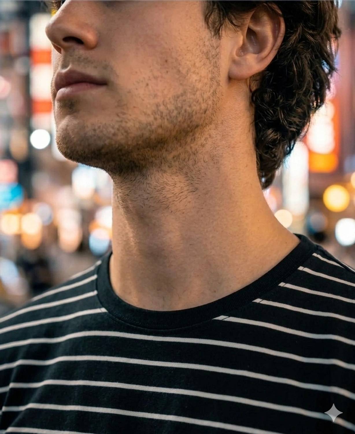 HouseOfCommon Men Black Striped T-Shirt - Image 4