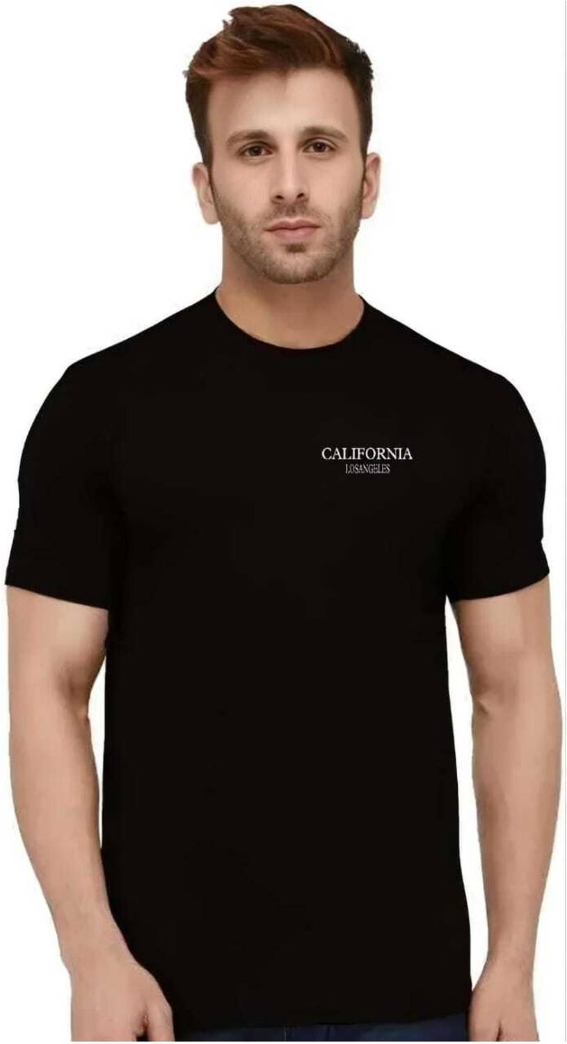 BS trendy collecton Printed Men Round Neck Black T-Shirt