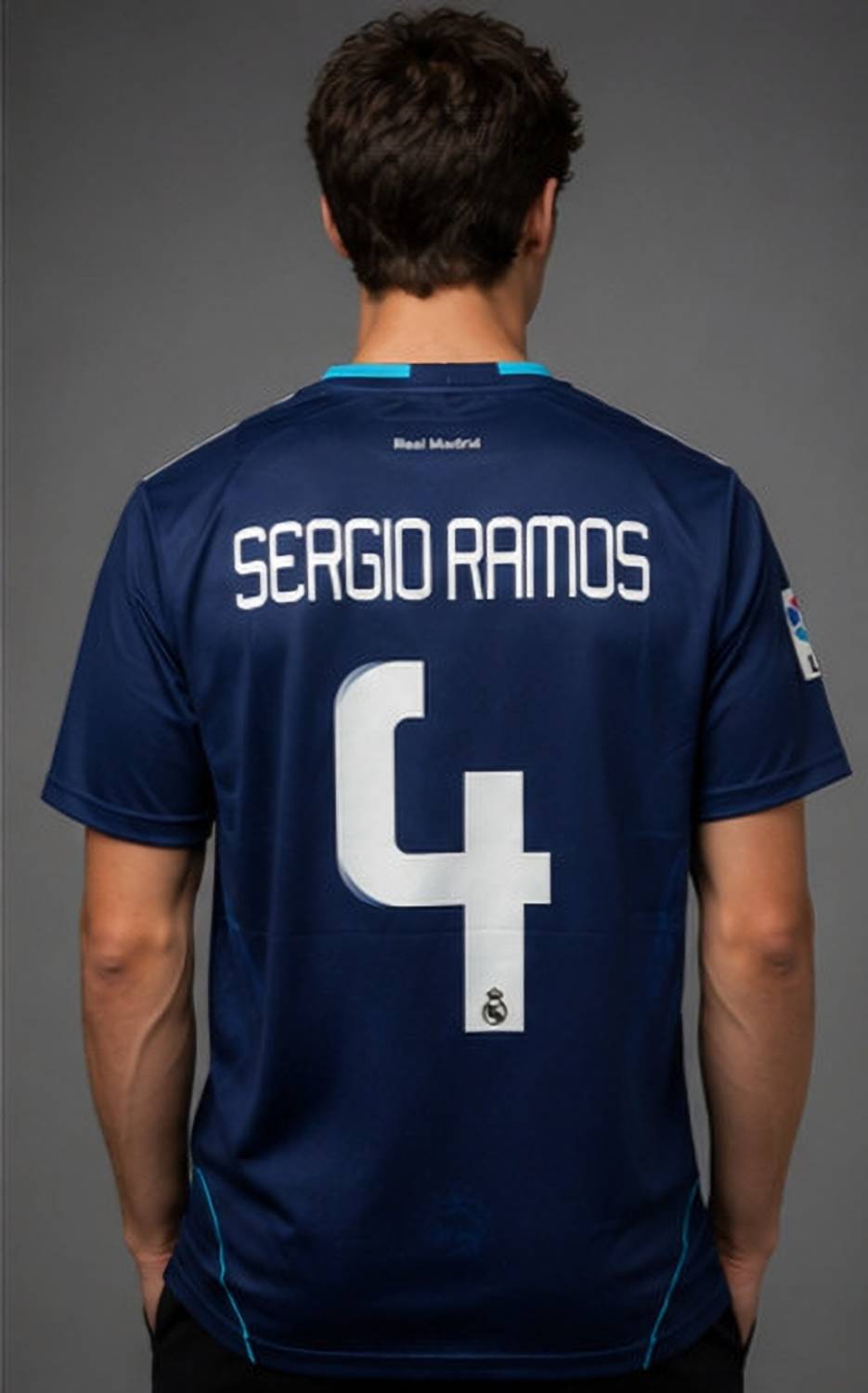 StitchandPack Navy Blue Men's Round Neck T-Shirt - Image 4