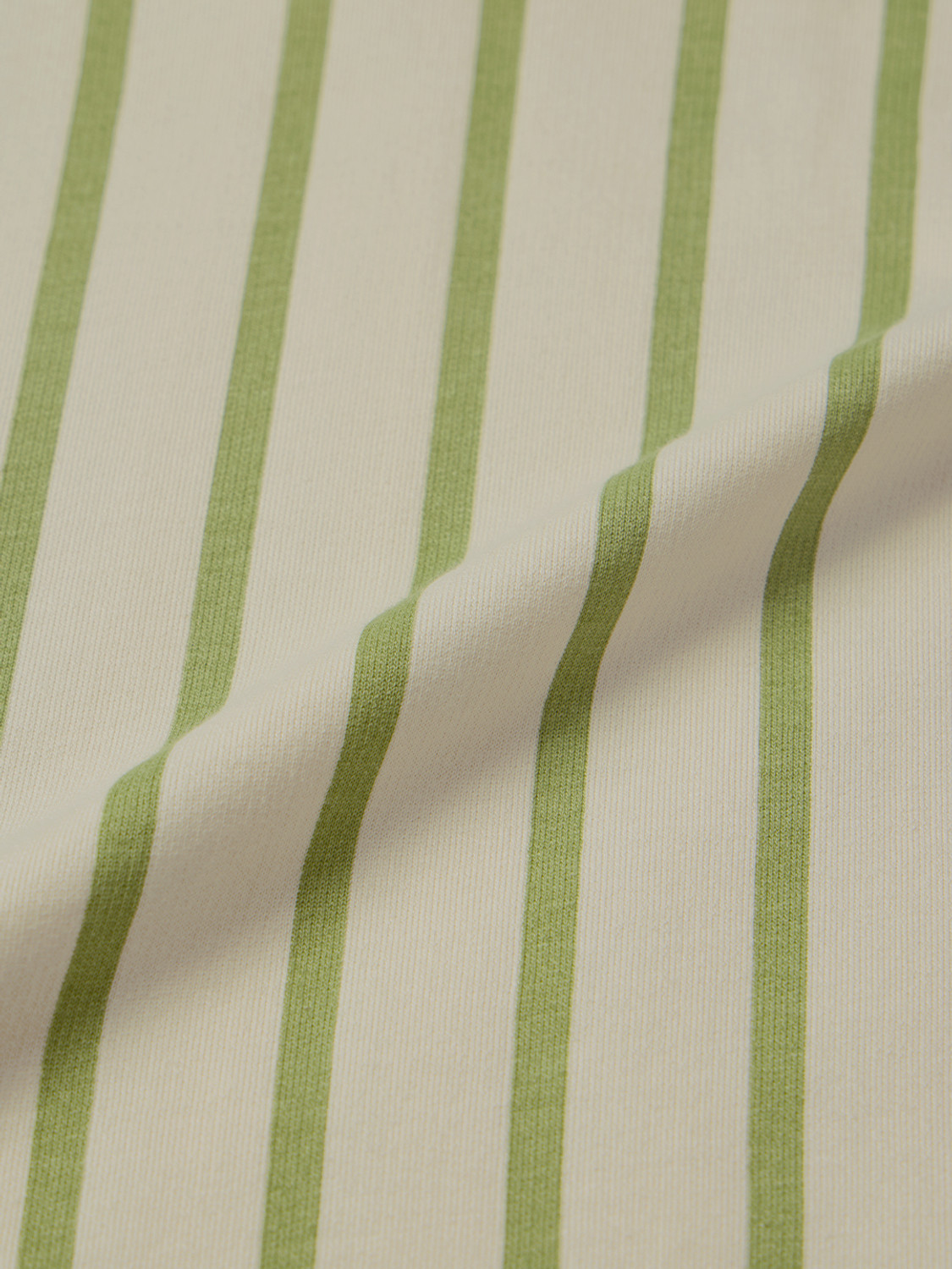 Image of The Souled Store Striped Men Polo Neck Light Green T-Shirt