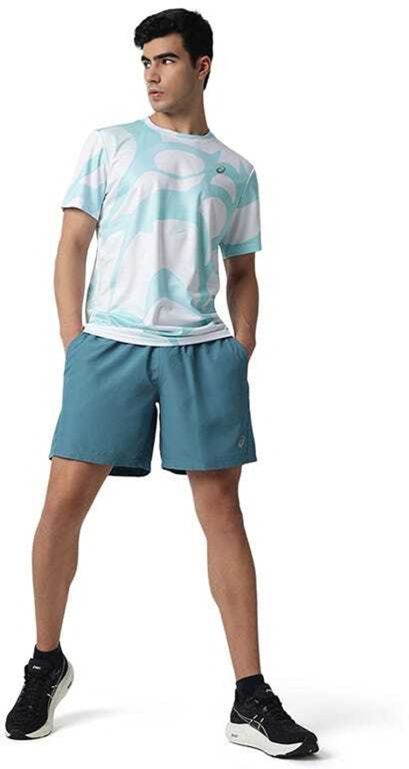 Image of Asics Printed Men Round Neck White T-Shirt