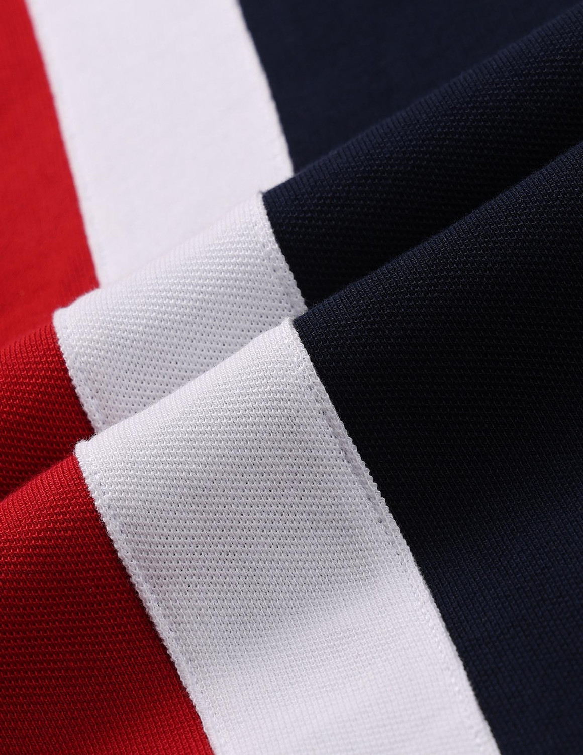 Image of U.S. POLO ASSN. Colorblock Men Polo Neck Blue T-Shirt