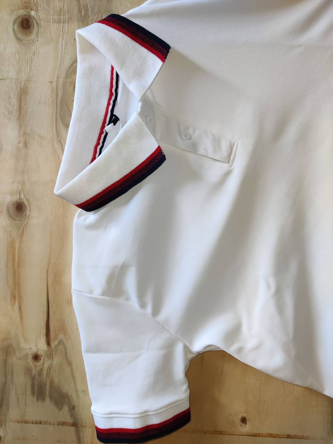 ABSTER Solid Men Polo Neck White T-Shirt - Image 3