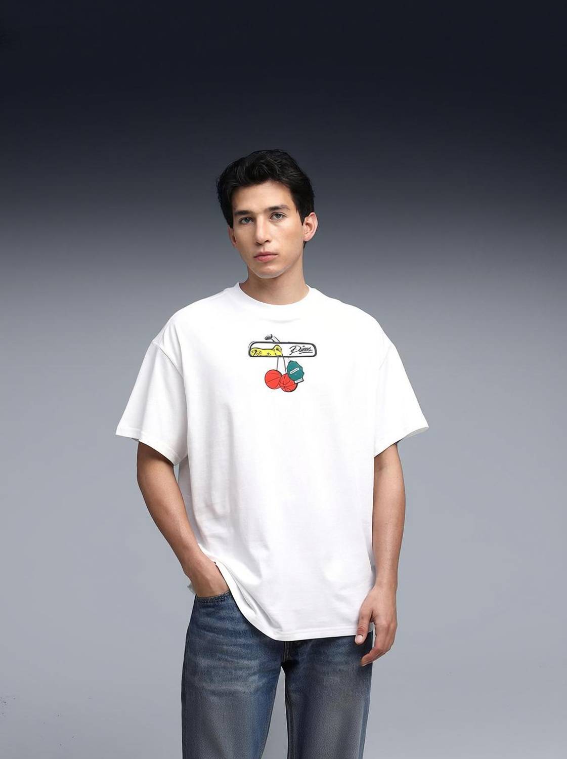 PUMA Printed Men Crew Neck White T-Shirt - Buy PUMA Printed Men