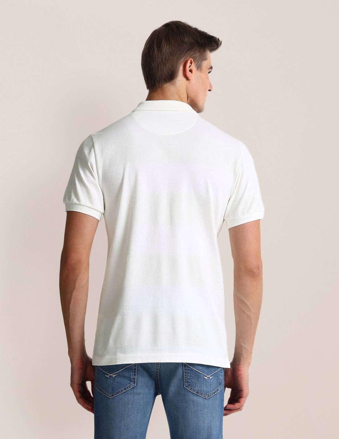 U.S. POLO ASSN. Men White Polo Neck T-Shirt - Image 5