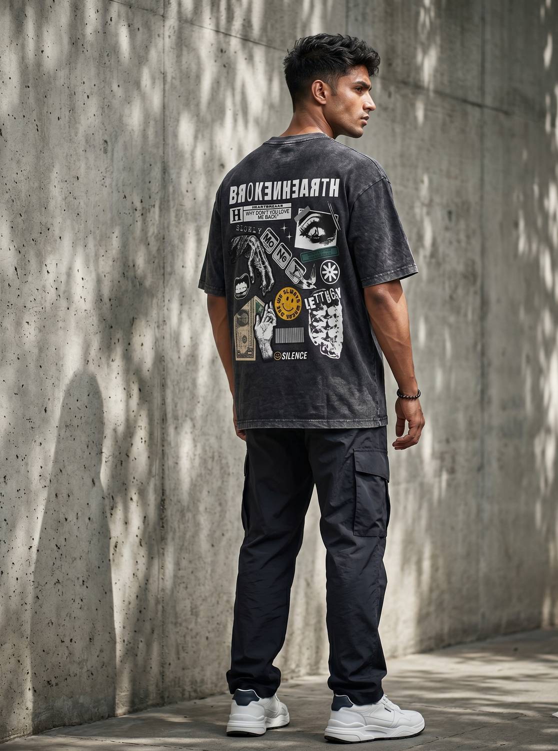 CULTREX Men Black Round Neck T-Shirt - Image 3