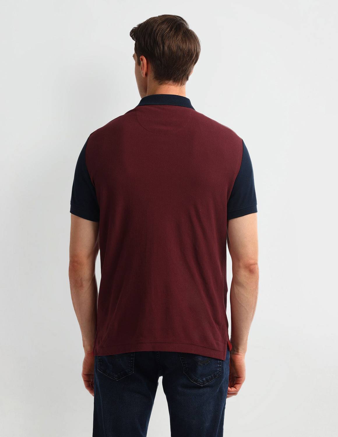 U.S. Polo Assn. Denim Co. Striped Red Polo Neck T-Shirt - Image 5