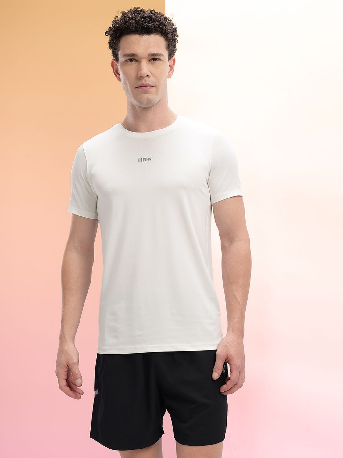 Image of HRX by Hrithik Roshan Printed Men Round Neck White T-Shirt