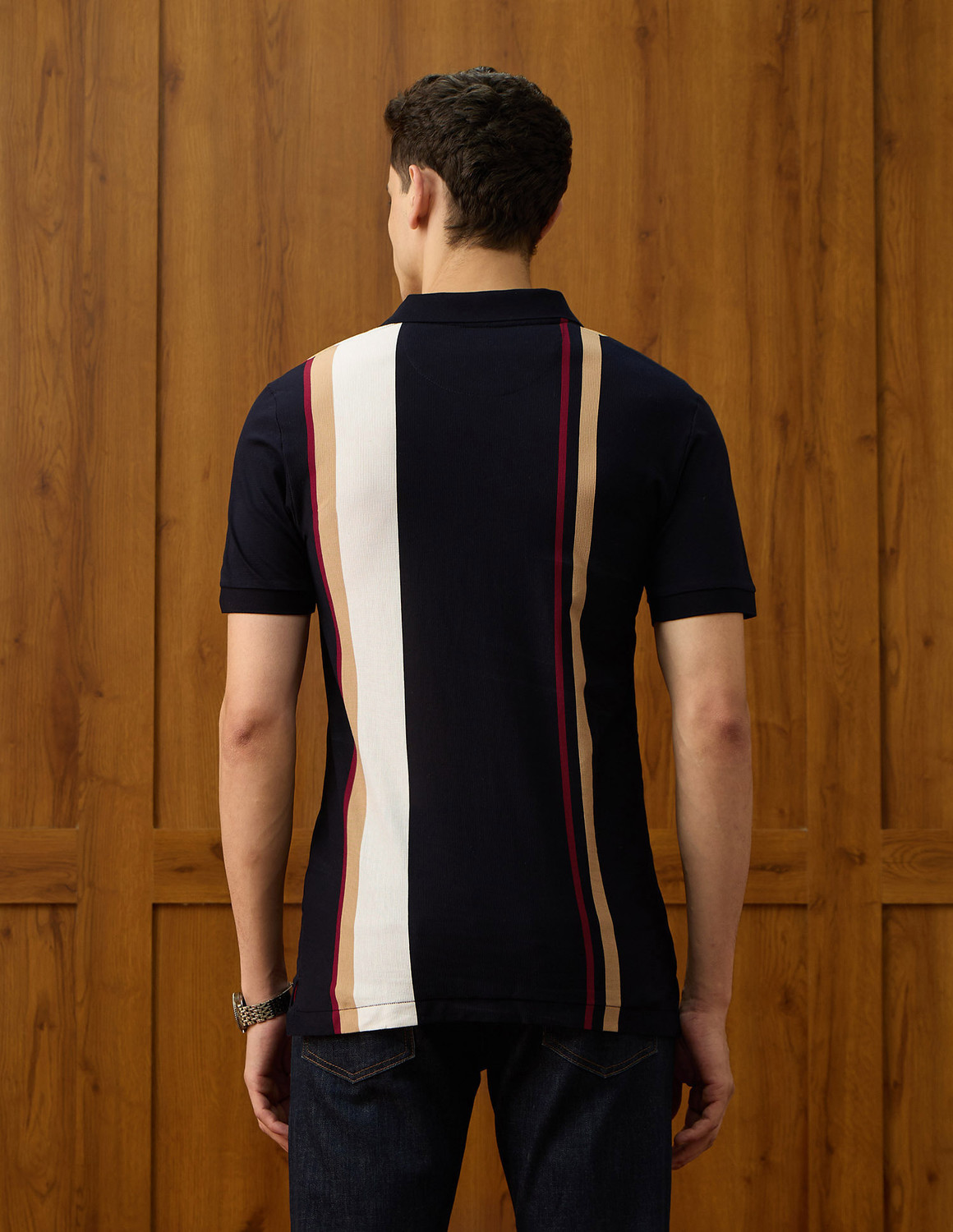 Image of U.S. POLO ASSN. Printed Men Polo Neck Multicolor T-Shirt