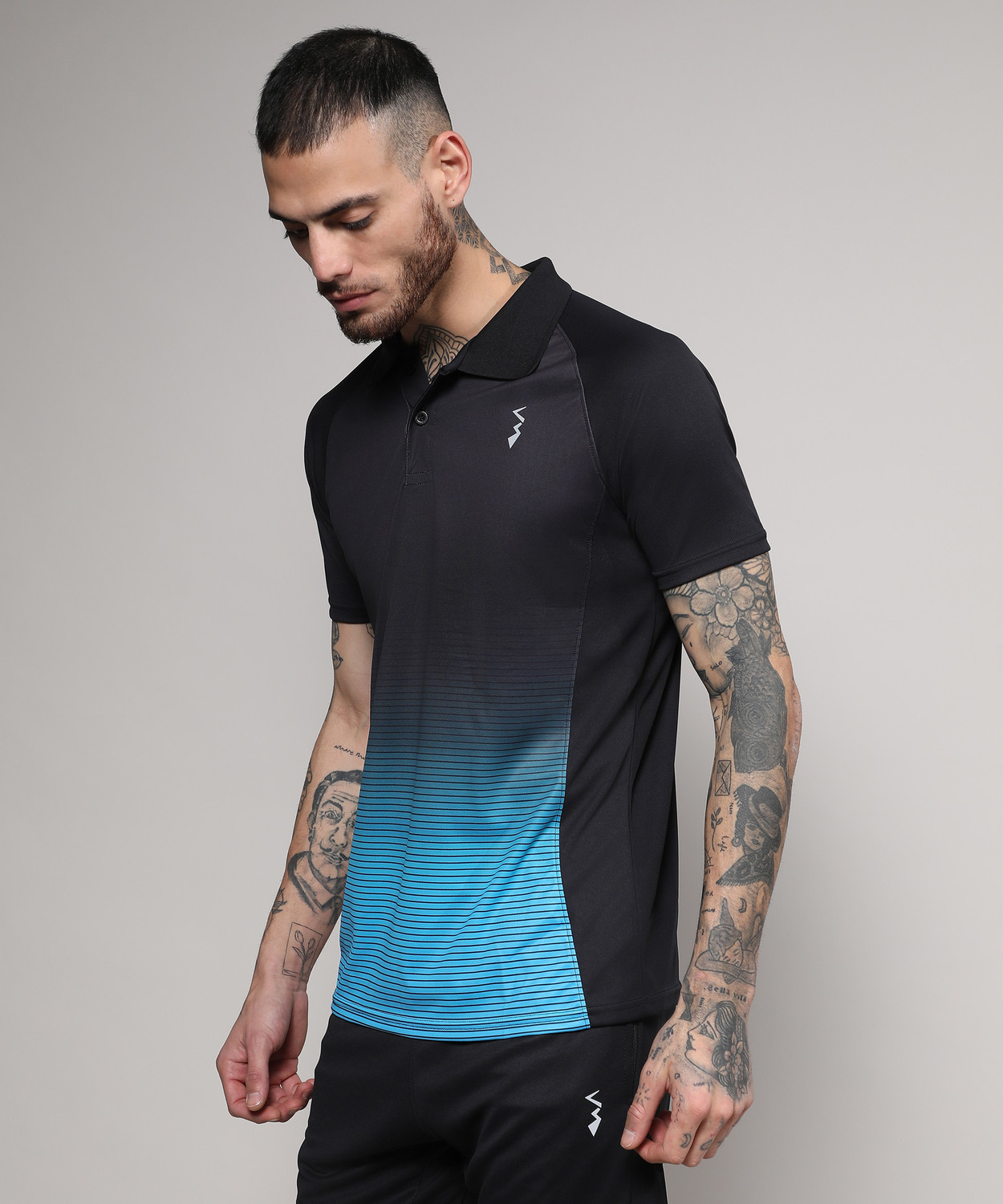 Image of CAHOOT Solid Men Polo Neck Multicolor T-Shirt