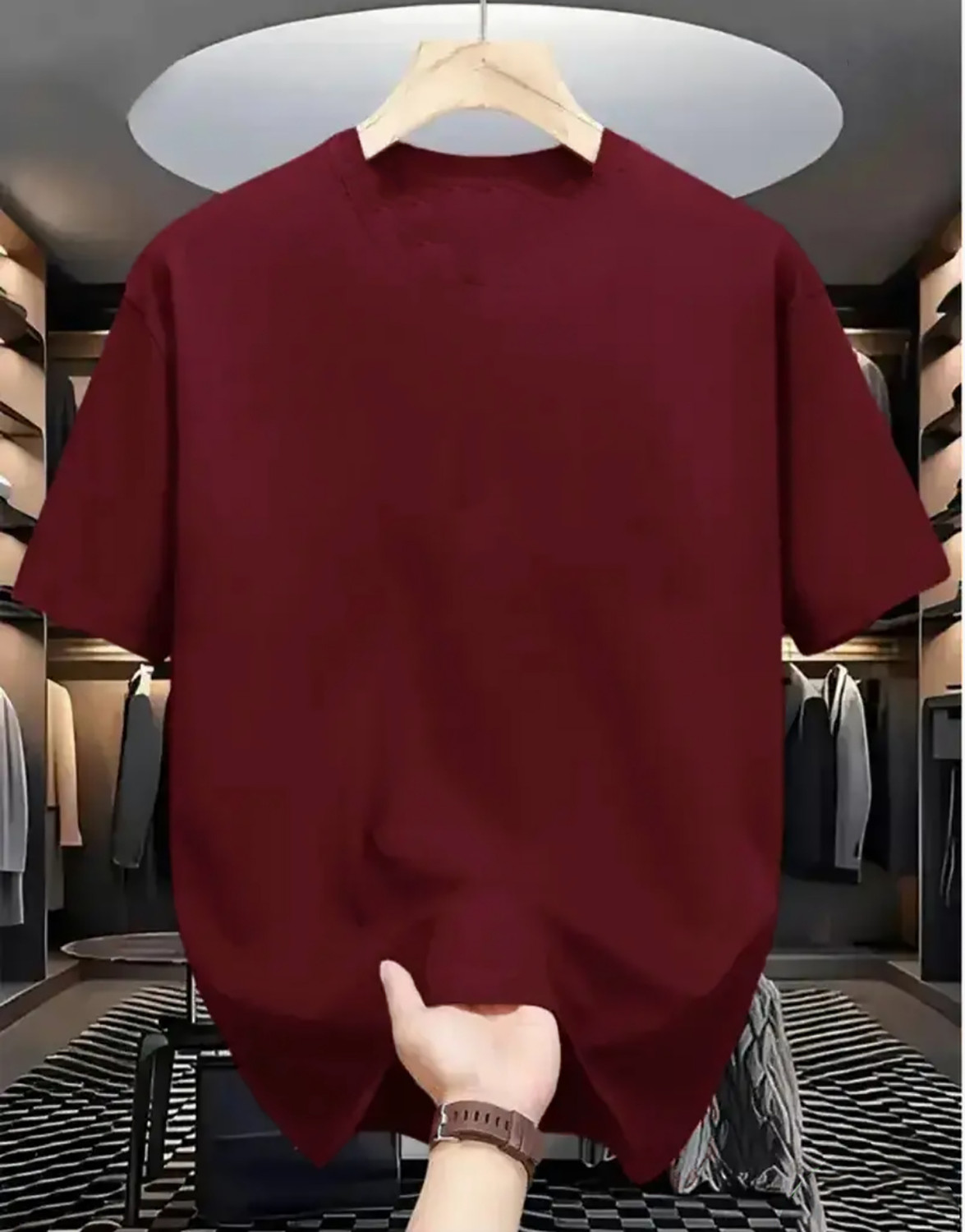 Image of Magneto Printed Men Round Neck Maroon T-Shirt