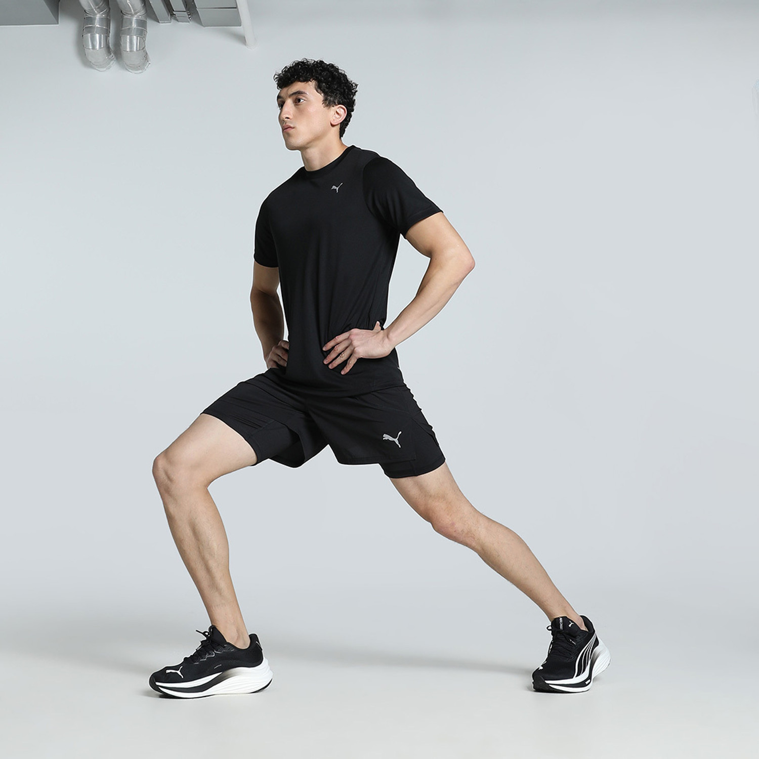 Image of PUMA Printed Men Round Neck Black T-Shirt