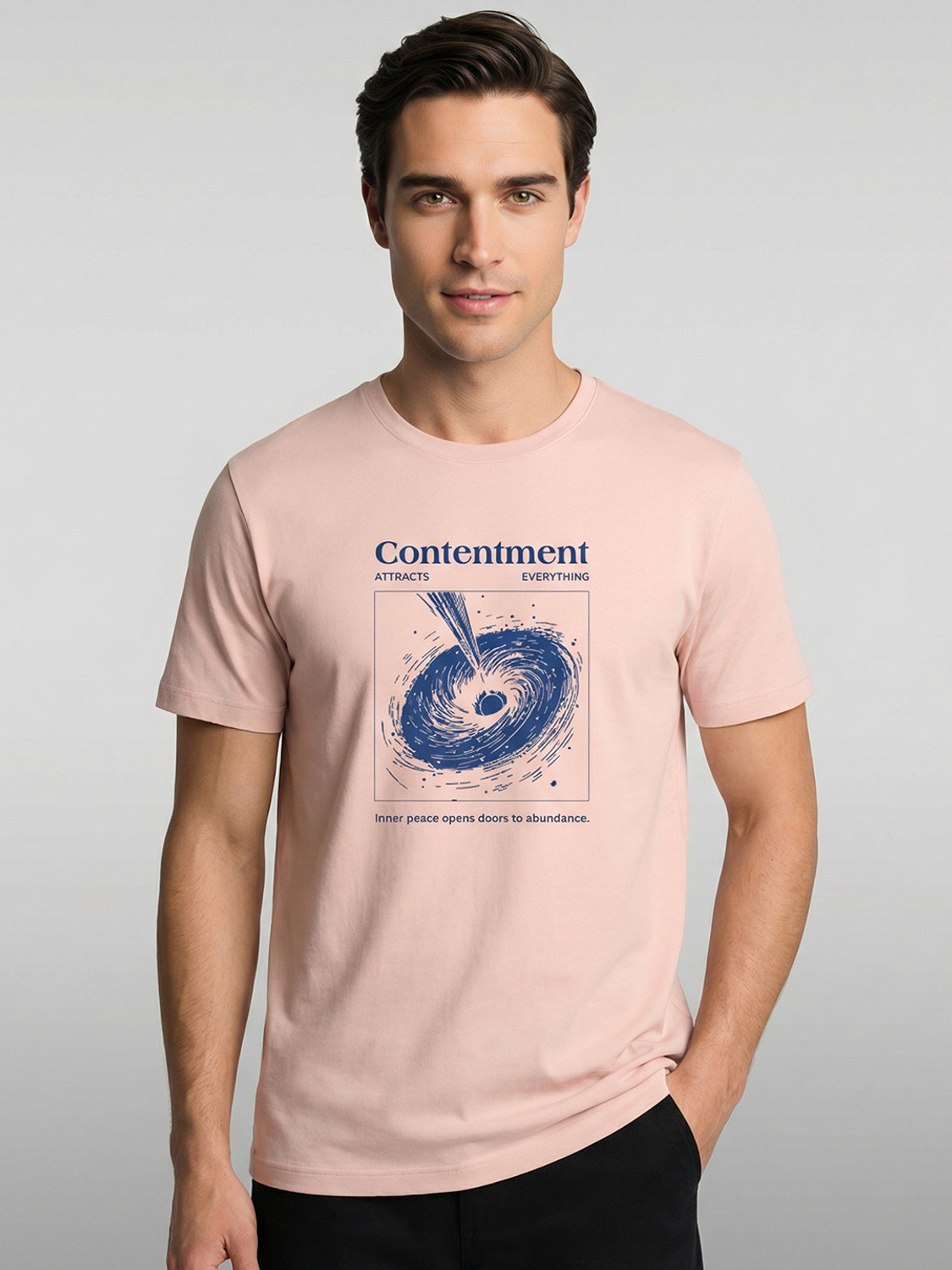 Image of NOBERO Printed Men Round Neck Multicolor T-Shirt