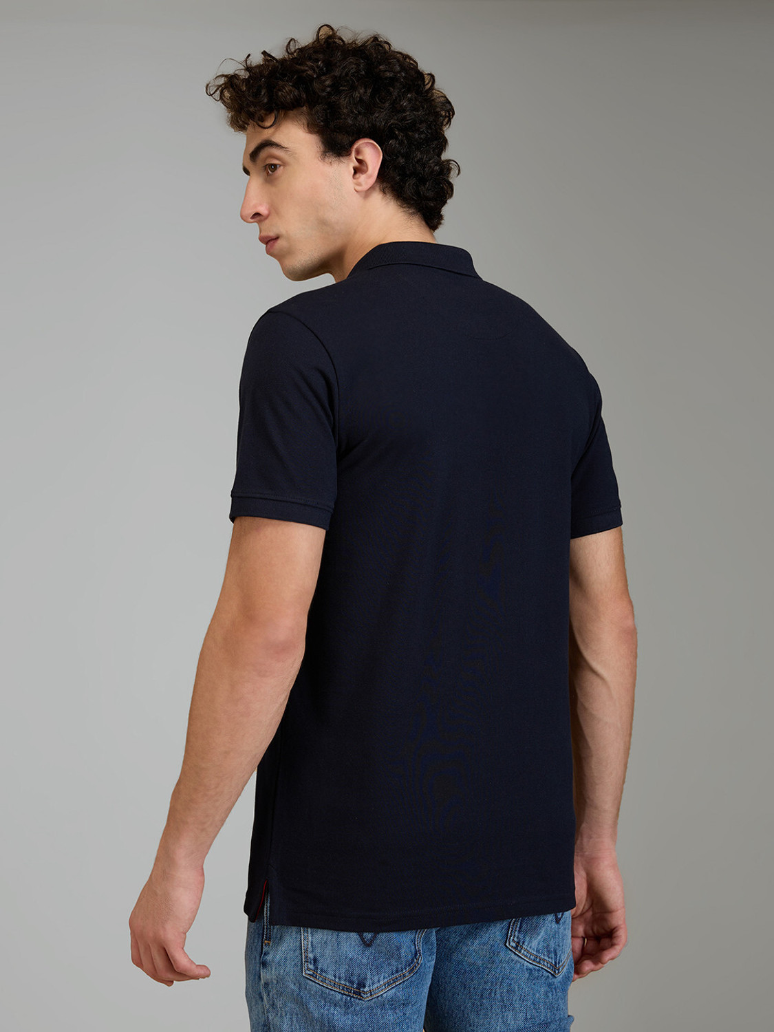 Image of Pepe Jeans Solid Men Polo Neck Black T-Shirt