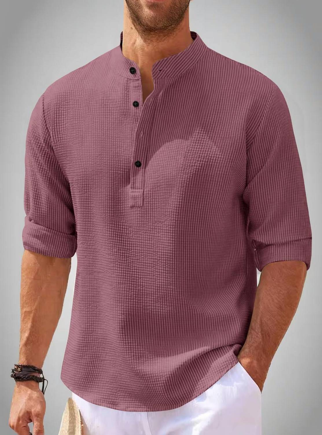 HOODLER Men Solid Straight Kurta