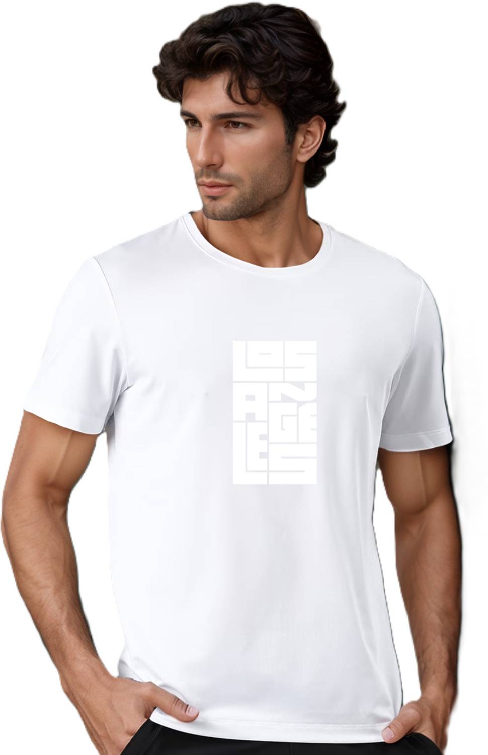 BlueFicus Printed Men Round Neck White T-Shirt
