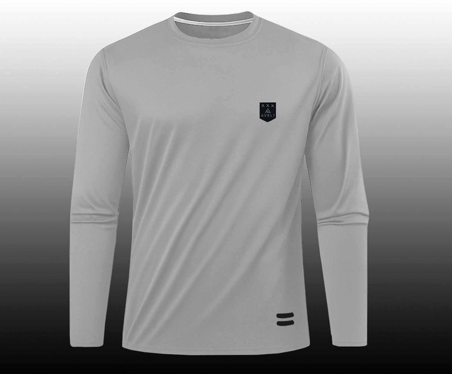 Image of AVOLT Self Design Men Round Neck Grey T-Shirt