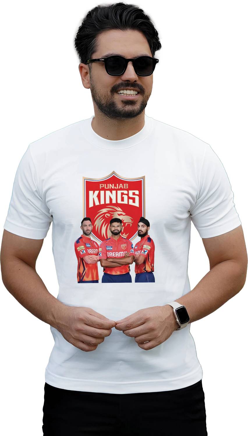 Binayak Graphic Print Men Round Neck White T-Shirt
