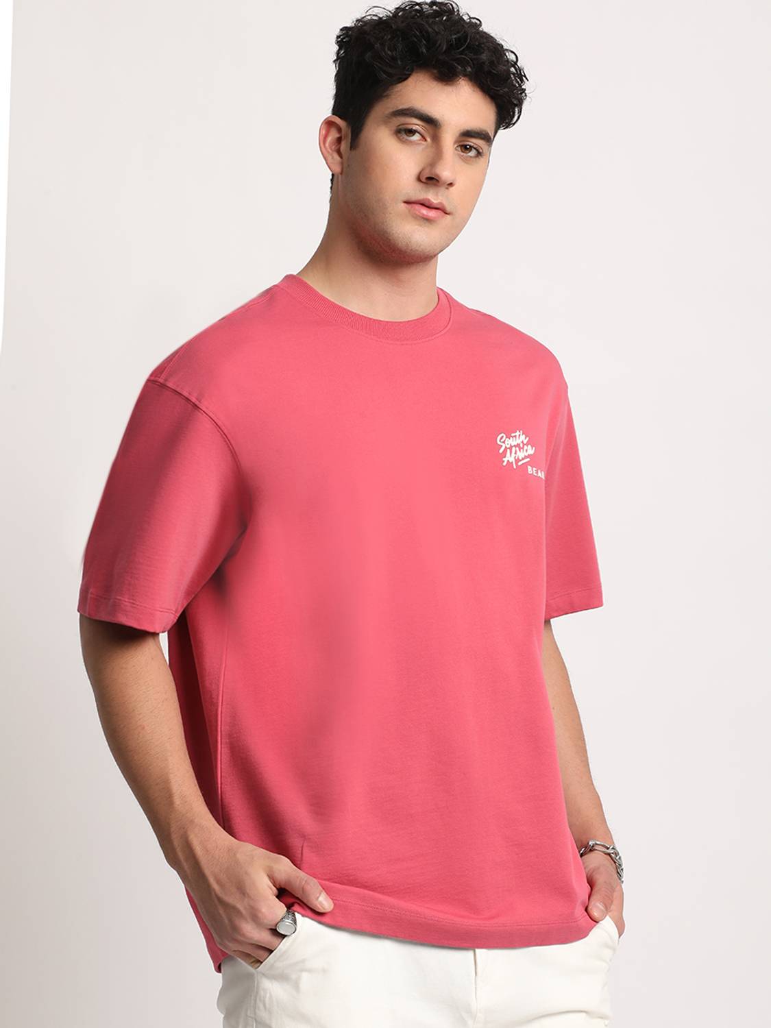THE BEAR HOUSE Men Pink T-Shirt - Image 3