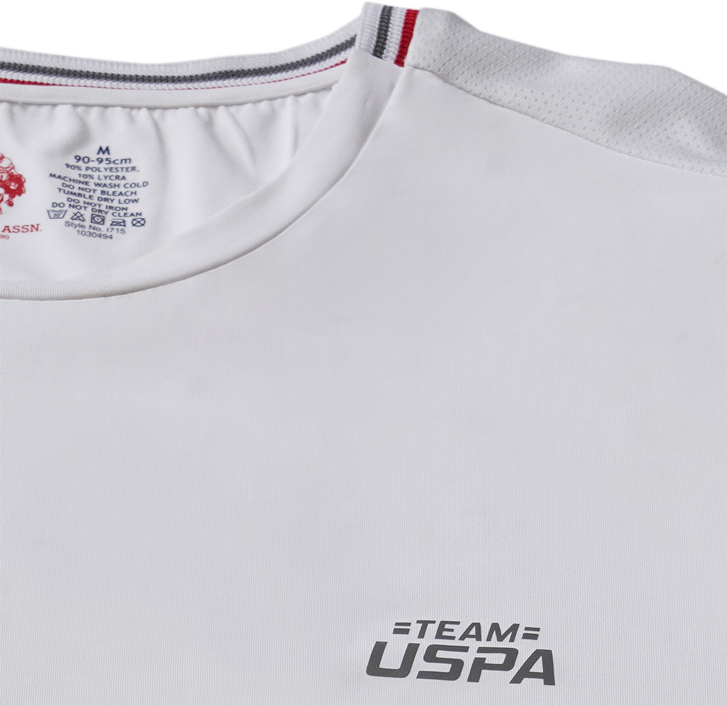 Image of U.S. POLO ASSN. Solid Men Round Neck White T-Shirt
