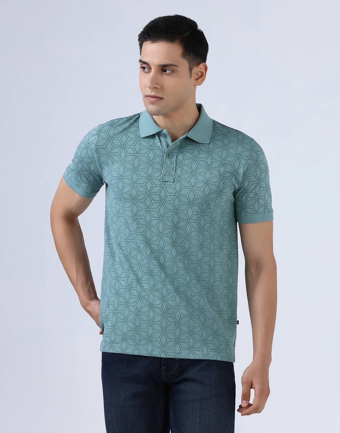 Blackberrys Men Polo Neck Green T-Shirt - Image 1