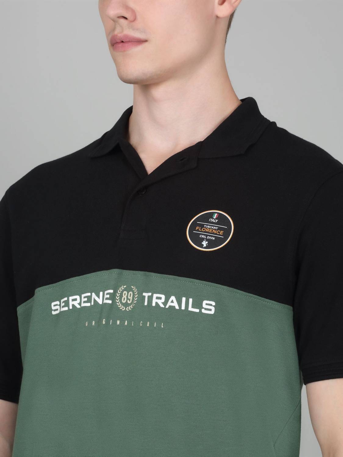 CANTABIL Dark Green Polo Neck T-Shirt - Image 5