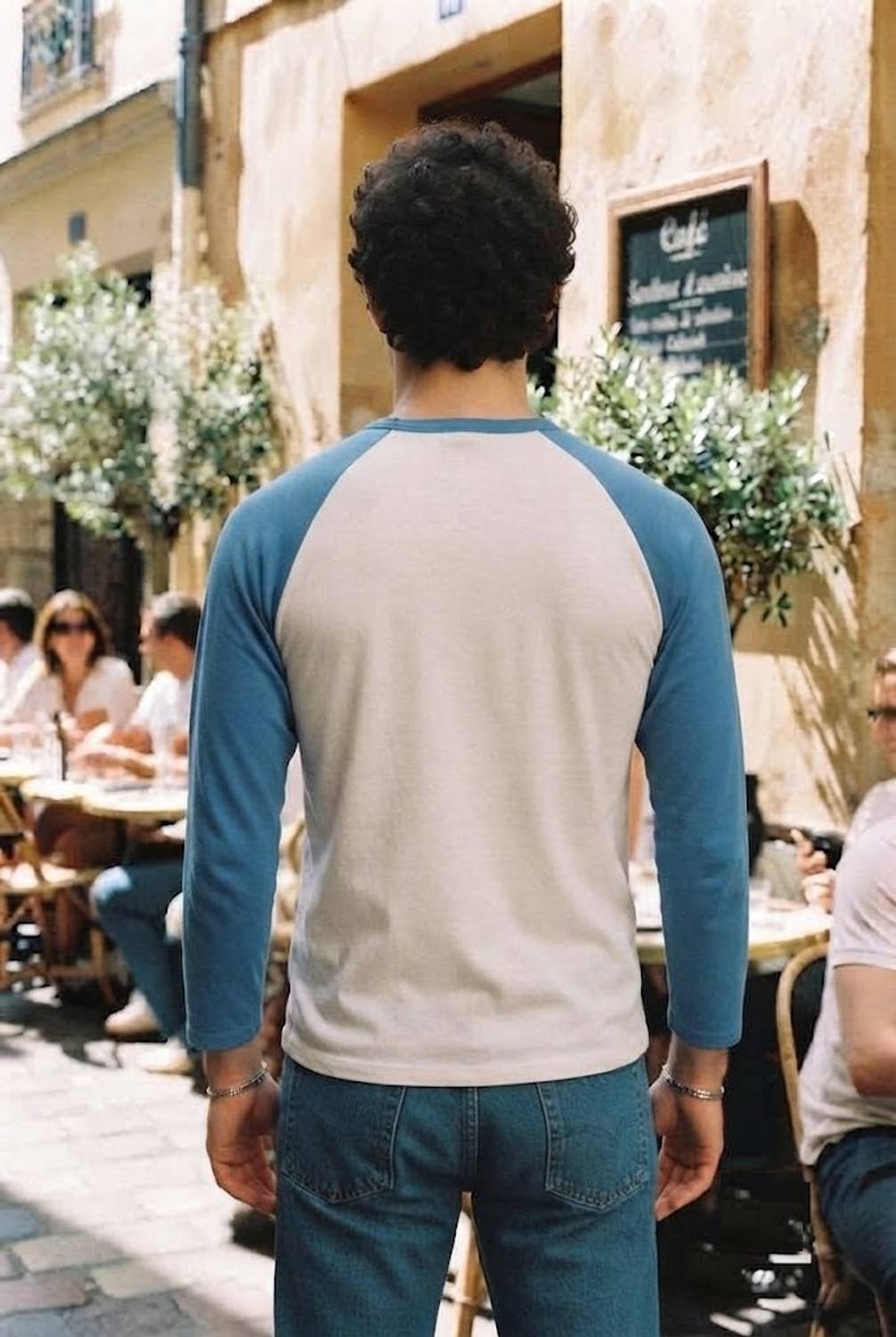 Bartus Men Blue Printed Round Neck T-Shirt - Image 2