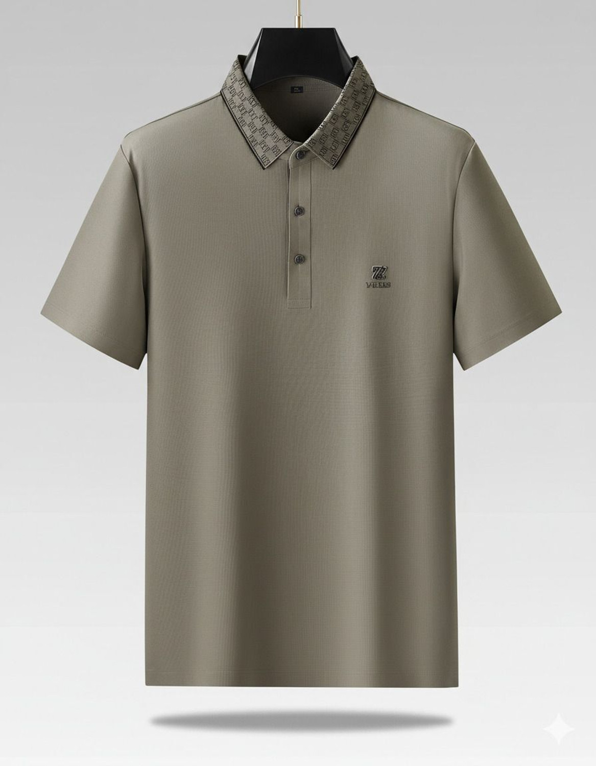 Image of Kaps Choice Solid Men Polo Neck Dark Green T-Shirt