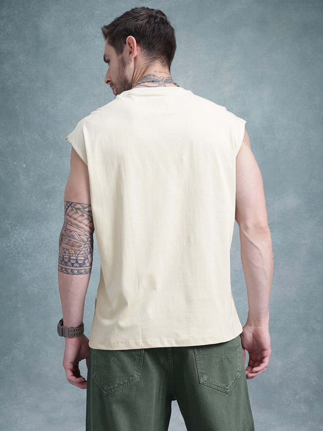 Image of Roadster Printed Men Round Neck White T-Shirt