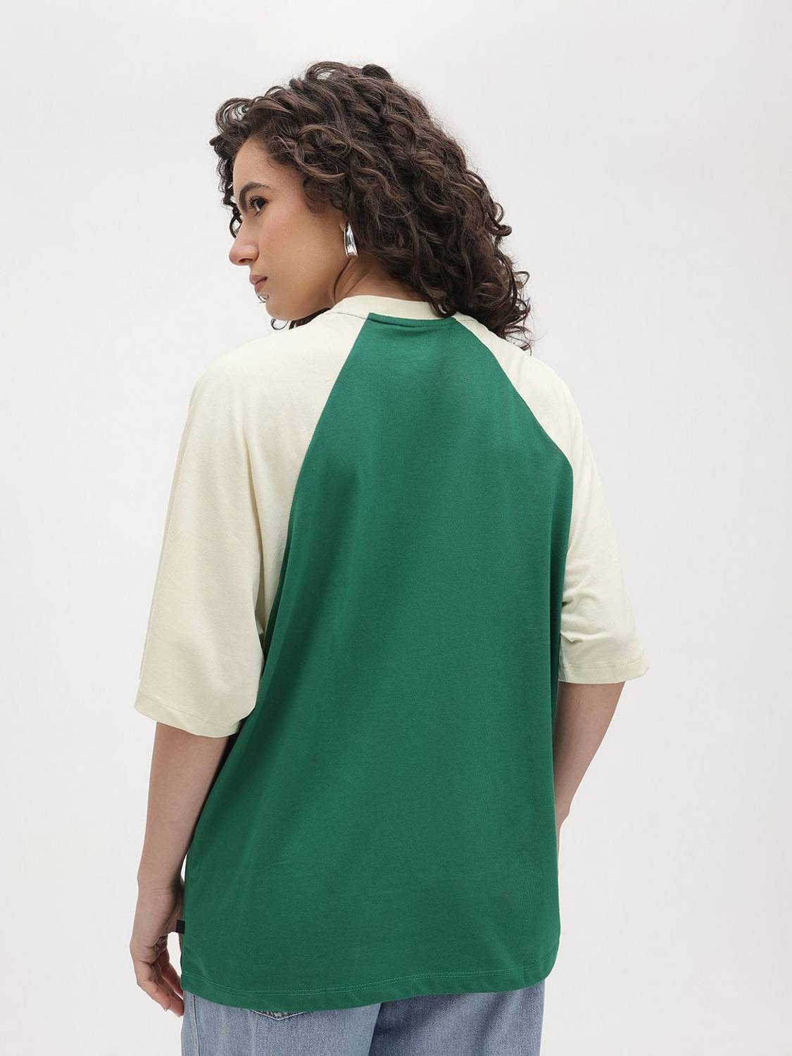 Roadster Women Green Printed Round Neck T-Shirt - Image 4